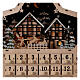 Wooden Advent calendar, star-shaped, with lights and music box, 40x40x10 cm s3