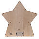 Wooden Advent calendar, star-shaped, with lights and music box, 40x40x10 cm s6