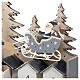 Advent calendar, Santa on his sleigh, grey wood, 10x16 in s6