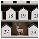 Calendario Avvento slitta Babbo Natale legno grigio 30x40 cm s9