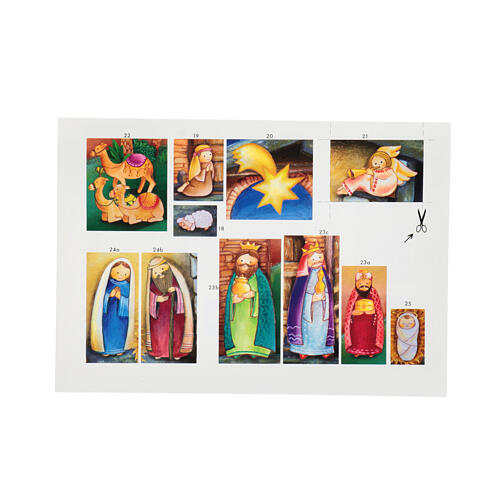 Calendrier de l'Avent affiche de la Nativité avec stickers 5