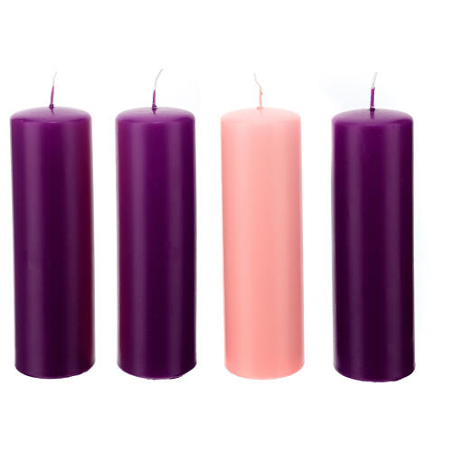 Advent wreath kit with matte liturgical candles 8x2.5 in 3