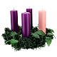 Advent wreath kit with matte liturgical candles 8x2.5 in s1