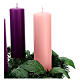 Advent wreath kit with matte liturgical candles 20x6 cm s5