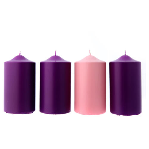 Advent wreath kit with matte liturgical candles 6x3 in 3