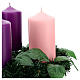 Advent wreath kit with matte liturgical candles 6x3 in s5
