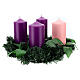 Advent wreath green complete kit candles matte 15x8 s1