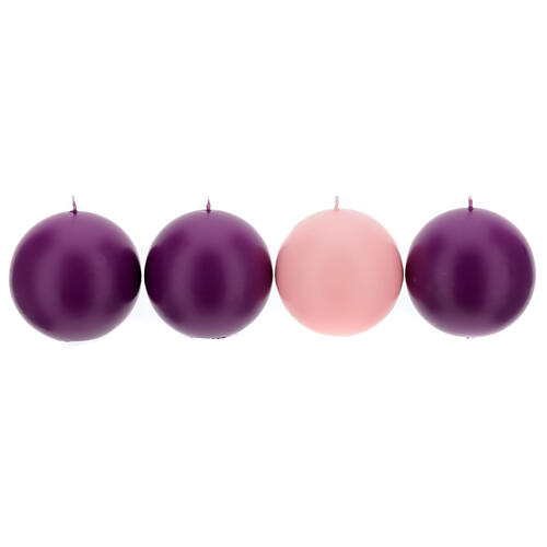 Advent wreath kit with matte round candles 4 in 3