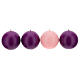 Advent wreath kit with matte round candles 4 in s3