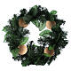 Complete Advent wreath set matte ball candles 10 cm s2