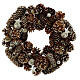 Christmas wreath with pinecones and golden balls 12 in s1