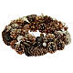 Christmas garland pine cones gold spheres 30 cm s4