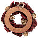 Christmas wreath with red pinecones and balls 12 in s5