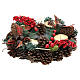 Advent wreath with pinecones, bells and candleholders 12 in s4