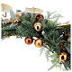 Christmas candle holder colored spheres pine cones leaves 70 cm s2