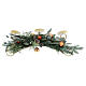 Christmas candle holder colored spheres pine cones leaves 70 cm s6