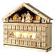 Calendario de Adviento madera casa pintada 40x45x10 cm s3
