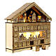 Calendario de Adviento madera casa pintada 40x45x10 cm s5