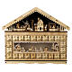 Calendario de Adviento madera casa pintada 40x45x10 cm s10