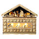 Calendario dell'avvento legno casa alpina 40x45x10 cm s1