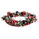 Advent wreath with red balls, snowy pinecones and fir tips 12 in s1