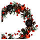 Advent wreath with red balls, snowy pinecones and fir tips 12 in s2