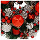 Advent wreath kit, wreath with red wax candles s4