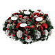 Advent wreath kit, wreath with red wax candles s6