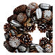 Advent wreath with silver pinecones, d. 12 in s3