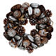 Silver Advent wreath with pine cones d. 30cm s1