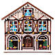 Calendario adviento Navidad casa melodía luces 40x35x10 cm s1