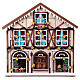 Wooden house Advent calendar melody lights 40x35x10 cm s1