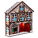 Wooden house Advent calendar melody lights 40x35x10 cm s4
