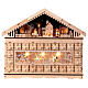 Wooden Advent calendar, snowy house, 16x20x4 in s1
