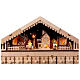 Wooden house Advent calendar snowy town 40x50x10 cm s2