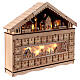 Wooden house Advent calendar snowy town 40x50x10 cm s4