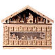 Wooden house Advent calendar snowy town 40x50x10 cm s5