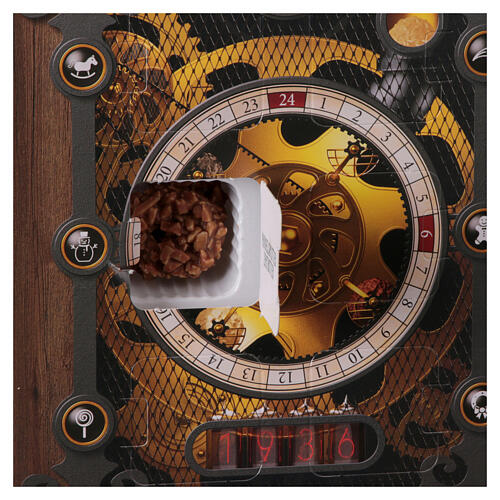 Adventskalender mit Schokoladenpralinen, alkoholfrei, Modell Zeitmaschine, analog & digital 7