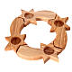 Advent wreath stars comets olive wood Bethlehem 4 cm 16x8 cm s1