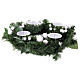 Corona Adviento bayas blancas piñas 35 cm s3
