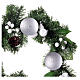 Advent wreath white berries pine cones 35 cm s2