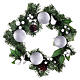 Advent wreath kit shiny candles white berries pine cones 20x6 cm s2