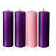 Corona Avvento kit candele opache bacche bianche pigne 20x6 cm s3