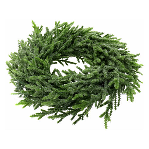 Adventskranz, künstliche grüne Zweige mit Glitter, 30 cm 3