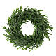 Guirnalda navideña corona Adviento purpurina verde 30 cm s1
