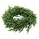 Guirnalda navideña corona Adviento purpurina verde 30 cm s4