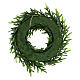 Guirnalda navideña corona Adviento purpurina verde 30 cm s5