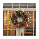 Couronne de Noël pommes de pin fleurs séchées baies 35 cm couronne Avent s2