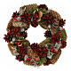 Ghirlanda natalizia pigne fiori secchi bacche 35 cm corona Avvento s1