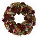 Girlanda bożonarodzeniowa szyszki suche kwiaty i jagody, śr. 35 cm, korona adwentowa s1